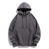 Mens Solid Color Hooded Sweatshirt Loose Fit Casual Streetwear Unisex Pullover Winter Daily Wear