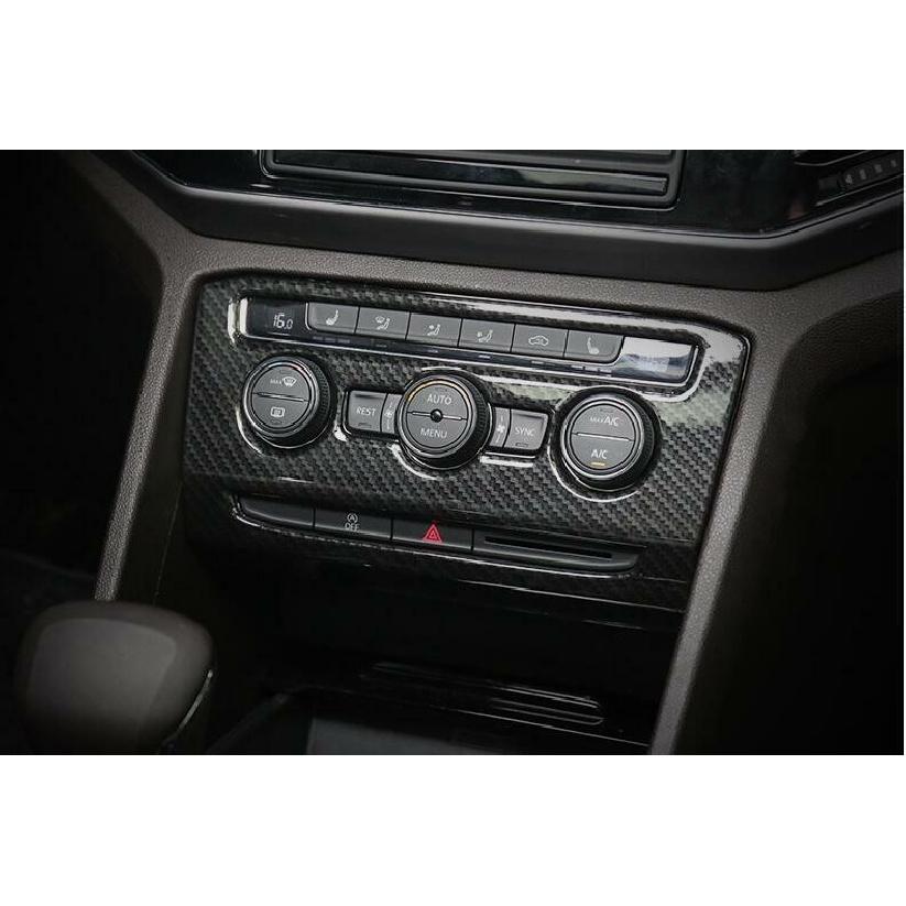 For Volkswagen Atlas 2018-2022 Carbon Fiber Central Console AC Switch Panel Trim