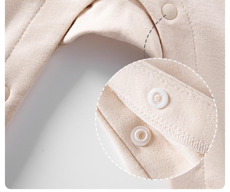 Unisex Pure Cotton Baby Long Sleeve Bodysuit for Spring & Autumn Outdoor Play