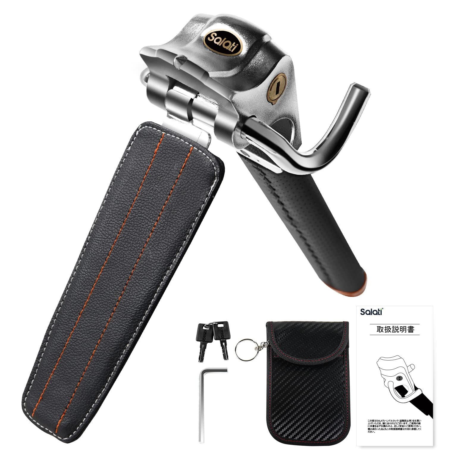 

Salati Рулевое колесо Автомобиль Автомобиль Рулевое управление Совместимо с широким спектром Атака ретрансляцией Блокировка радиоволн Побег Легкий Автомобильные аксессуары Замок, чёрный