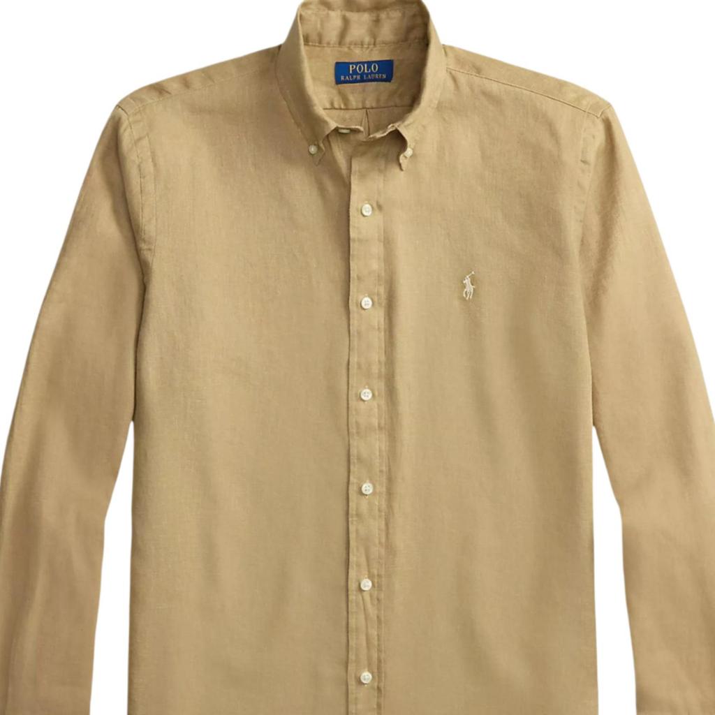 Polo Ralph Lauren Solid Long Sleeve Polo Collar Button Down Shirt Men shirts 710966294-511