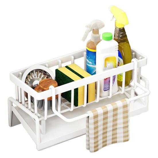 Drain Kitchen Soap Sponge Organizer Large Rack Holder Sink Caddy
