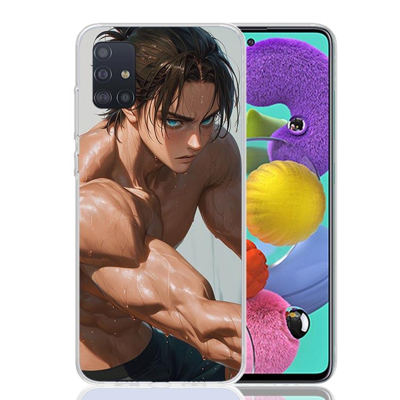 A-Attack on T-Titan Eren Yeager Phone Case For Samsung Galaxy A52 A32 A22 A12 A02S A50S A30S A51 A31 AA71 Note 20 Ultra 10 S10 P