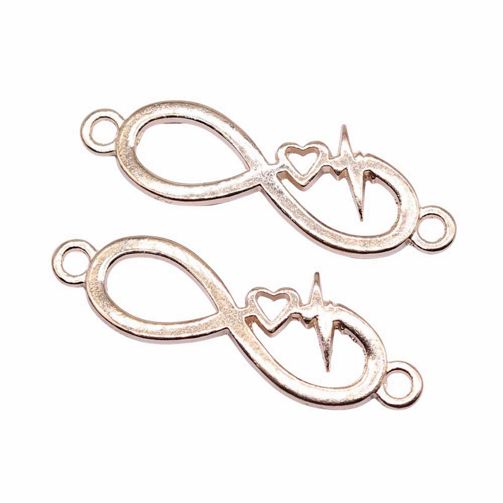 Infinity Connectors Heart Bracelets Charms Lightning Romantic Jewelry Findings