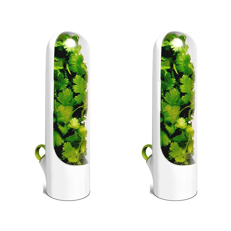 Vegetables Fresh Preservation Bottle Herb Saver Storage Container Fresh Herb Keeper Vanilla For Storing Kitchen Supplies