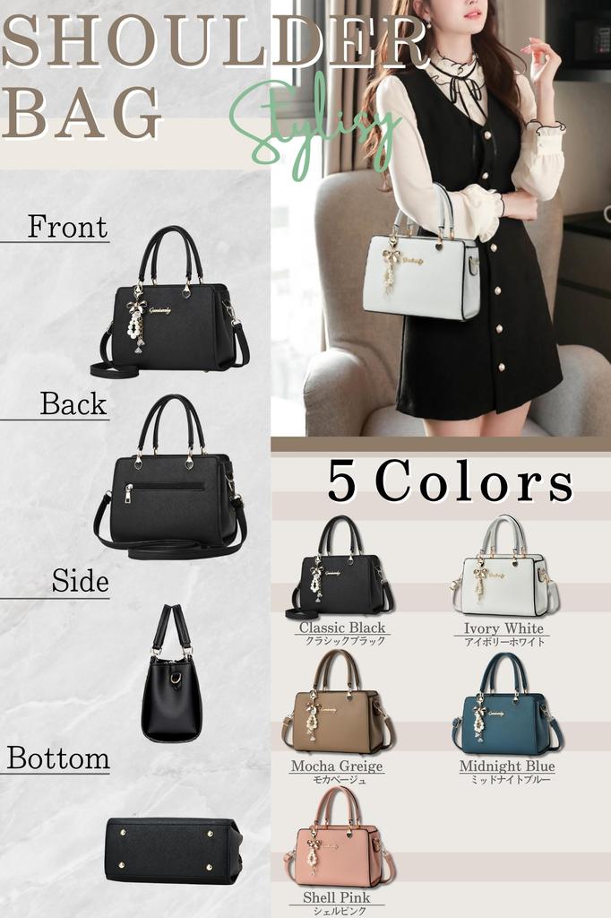 DESAFIANTE Women's Shoulder Bag, Handbag, Cute and Stylish, Crossbody Bag for Adult Women (Ivory White)