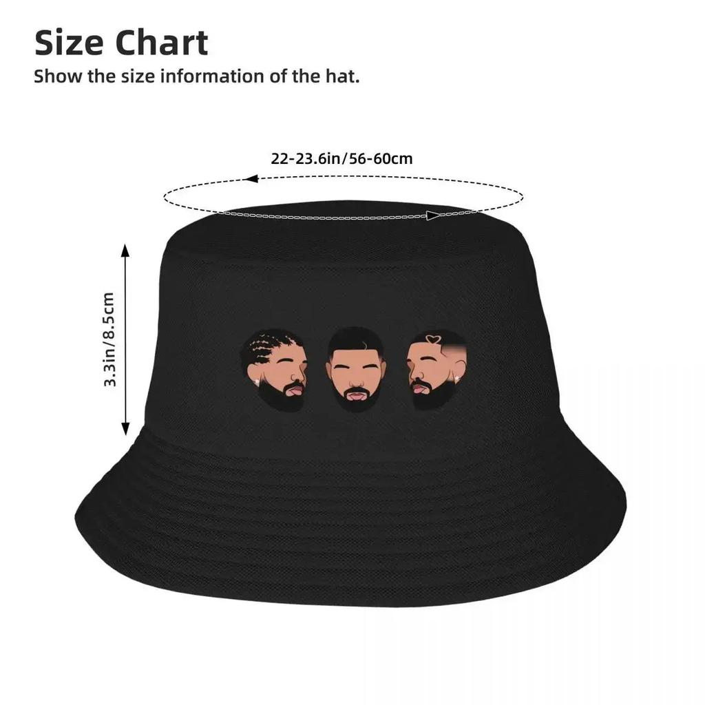 Drake 3 styles Bucket Hat Hat Baseball Cap Sunscreen western Hat hiking Women's 2024 Men's