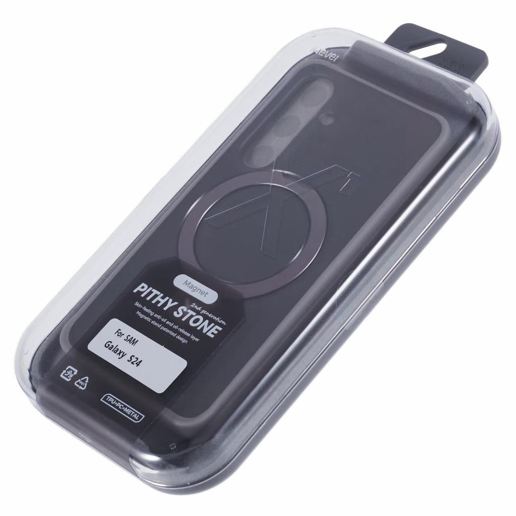 X-LEVEL PITHY STONE II For Samsung Galaxy S24+ Case Magnetic Case Back Cover Kickstand
