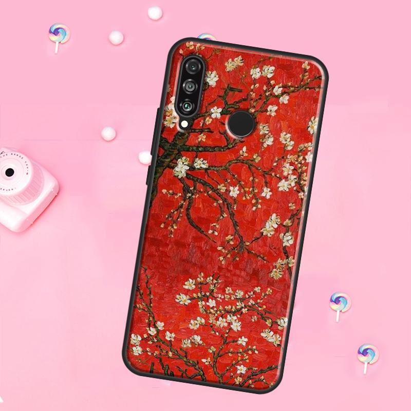 Blossoming Almond Tree For Huawei Nova 10 9 SE 3i 7i 8i 11i 12i Y73 Y90 Y70 Y72 Y61 Y91 P60 Pro P30 P40 Lite Case