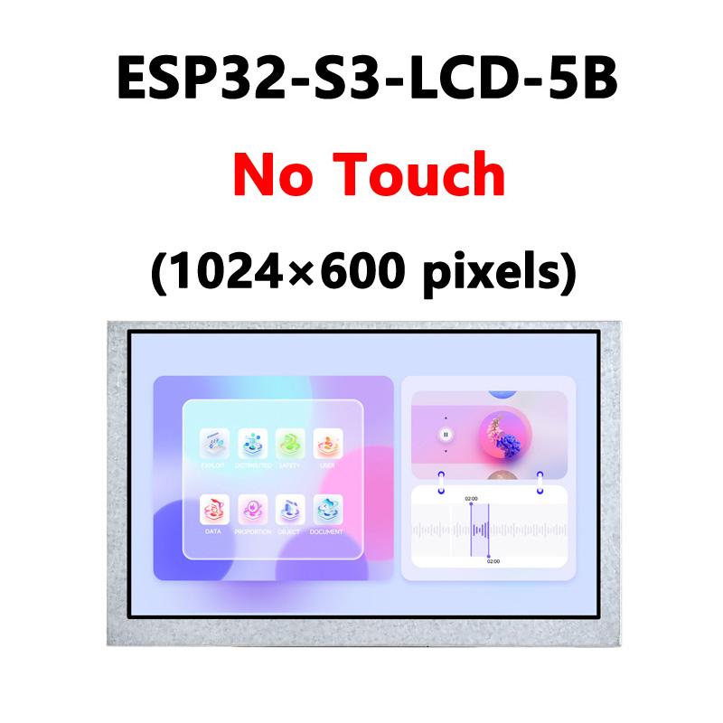ESP32 S3 5 inch LCD (B) Development Board 1024x600 / 800×480 Captive TouchScreen Display LVGL HMI Sensor CAN RS485
