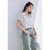VICTORIA&VERA Women's Striped Short Sleeve Commuter Shirt