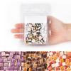 500Pcs 1x1cm Ceramic Mix-color Square Glass DIY Crafts Mosaic Tiles Art