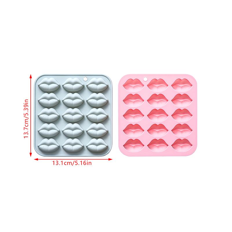15 Gözlü Komik Ağız Şeklinde Silikon Çikolata Kalıbı Buz Küpü Tepsisi Fransız Muslu Kek Kalıpları Kendin Yap Kurabiye Kalıbı Tatlı Pişirme Aletleri