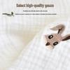 Newborn Pure Cotton Gauze Embroidered Shell Edge Swaddle Wrap