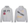 Graffiti Letter Print Hooded Sweatshirt Jacket Men Loose Fit Streetwear Long Sleeve Cotton Pullover