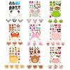9Sheets Make Your Own Animals Stickers Children DIY Puzzle Sticker Games Make A Face Cute Panda Assemble Jigsaw Stickers Kids