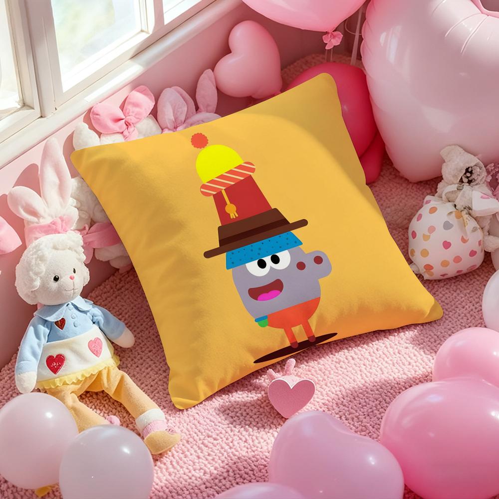 Anime H-Hey Duggee Cushion Cover Pattern Printed Pillowcase for Living Room Sofa Cushion Cover & Bedroom Decor