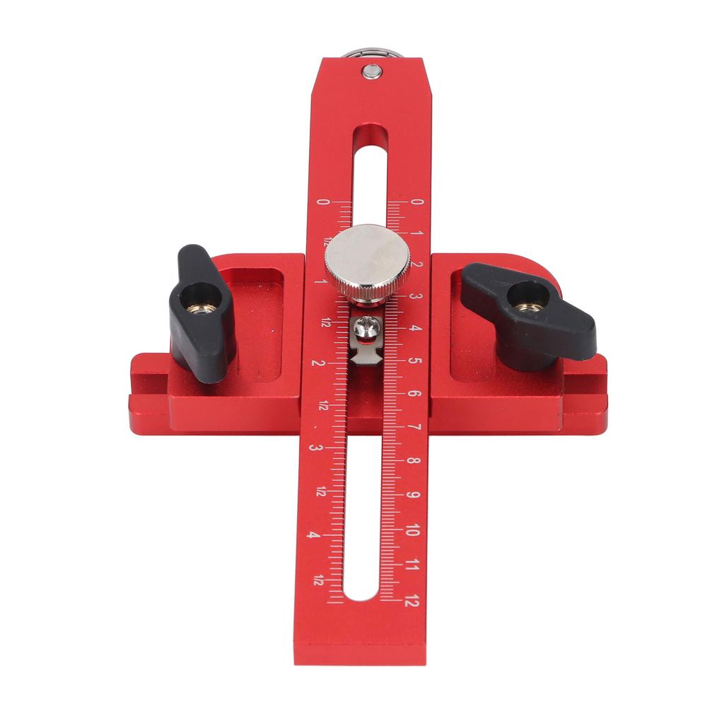 Bordsag Jigg Guide med Rull Dobbel Skala Trebearbeiding Tynn Kløyveguide Lokalisator Passer for 3 4x3 8