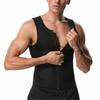 Men Waist Slimming Trainer Muscle Building Tank Top Zipper Vest Body Shapewear
