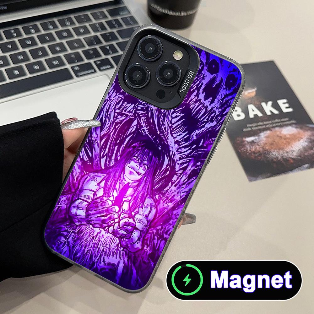JJK Mahito Phone Case for iPhone 17 16 15 14 13 12 11 Air Pro Max Plus Colorful Silver MagSafe Cover