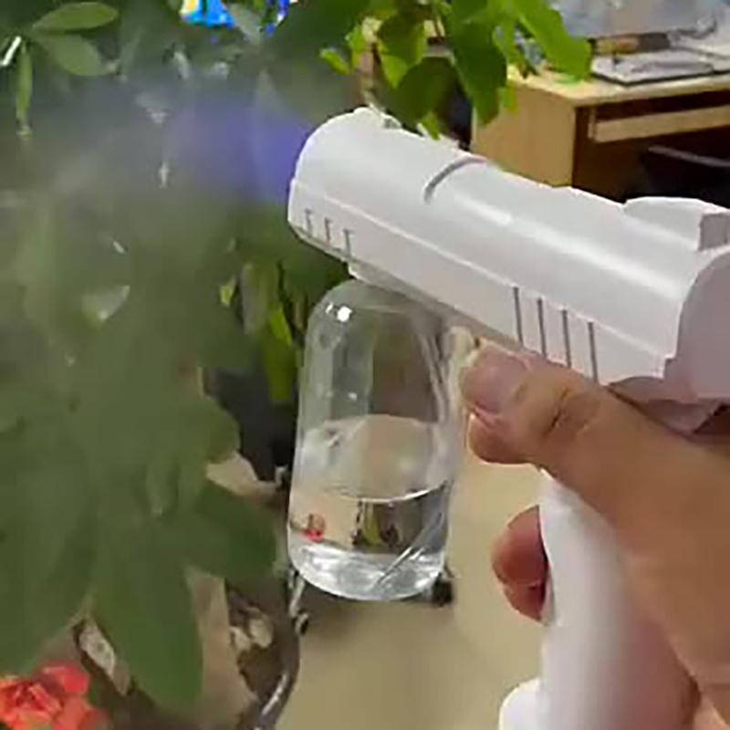 280ml Neuer Stil Kabelloser Elektrischer Desinfizierer Friseursprayflasche USB Nano Blaues Licht Dampf Sprühdesinfektionspistole Gartenhaus