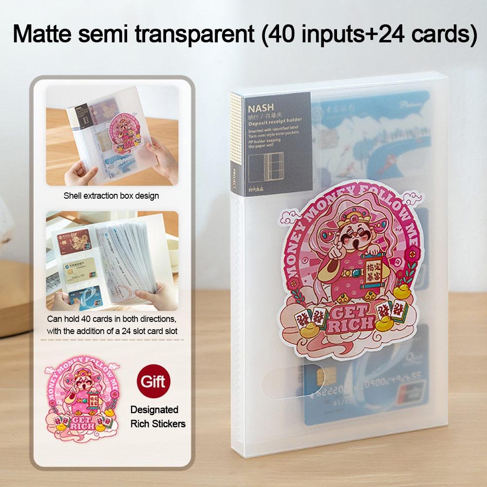 

Waterproof Deposit Collection Book Transparent Inner Page Money Collection Book 2
