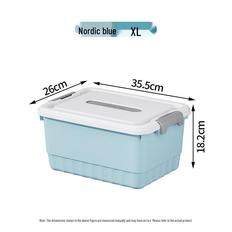 Extra Large Plastic Storage Box with Lid for Clothes, Toys, and Snacks