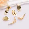 10pcs Non-Pierced Ears Earring Converters Brass Comfortable Fit Earring Clip Backs Clip-on Earrings Making Supplies DIY Earrings