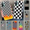 Black White Checkered Phone Case Cover for Xiaomi Redmi Note 15 14 13 12 11 Pro Plus 14S 12S 11S 11T 11E 10S 10 Customized Funda