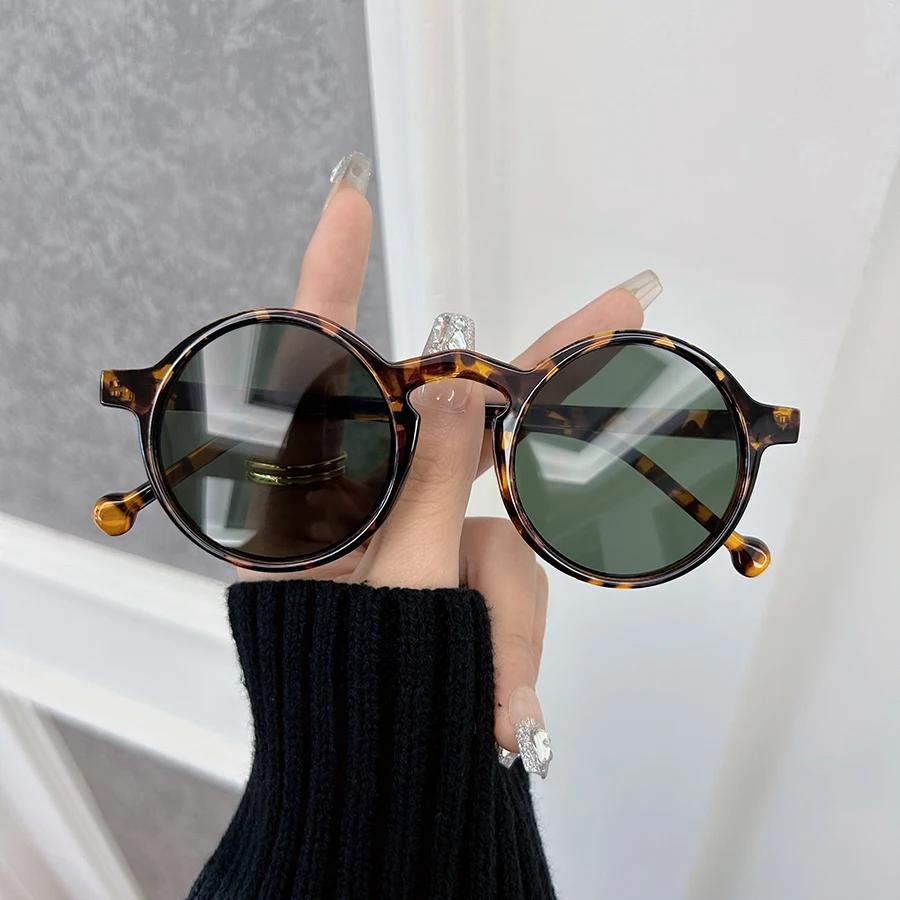 Vintage Round Sunglasses Women Men Brand Designer Retro Sun Glasses Female Male Mirror Punk Outdoor Circular
