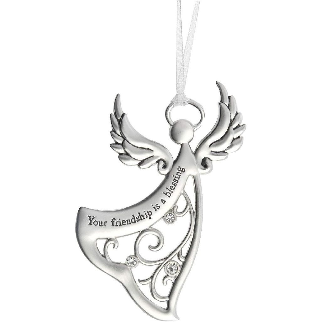 Ganz Angels By Your Side Ornament - Your friendship is a blessing, Metal