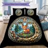 Deer Forest Adventure Pattern Bedding,Quilt Set Quilt Cover Pillowcase Home Birthday Gift (1*duvet Cover+2*pillowcase,without Core)