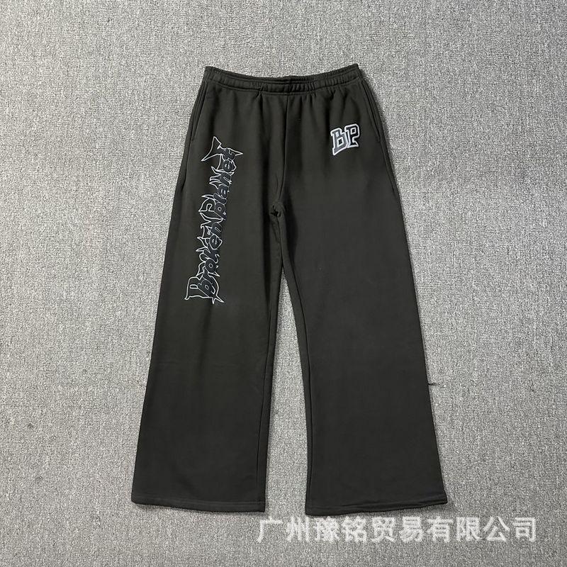Broken Planet Oversized Hoodie Jogger Set Mens Streetwear Cotton Fleece Letter Puff Print Loose Fit Winter
