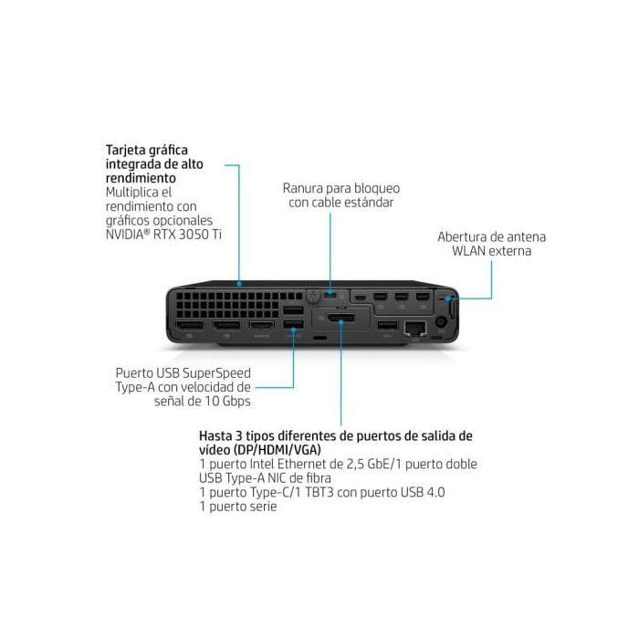 Mini PC - HP - E800 DM G9 - Intel Core i7 - 16 Go RAM - 512 Go SSD