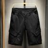 Summer Shorts Solid Color Soft Fabric Loose Trendy Zip Up Men for Home