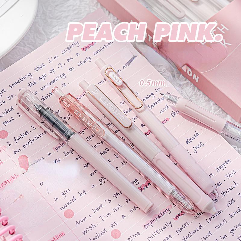 5 pièces/ensemble Ins simplicité Gel stylo coréen couleur unie 0.5MM noir mignon stylos belle papeterie stylos école étudiant/fournitures de bureau