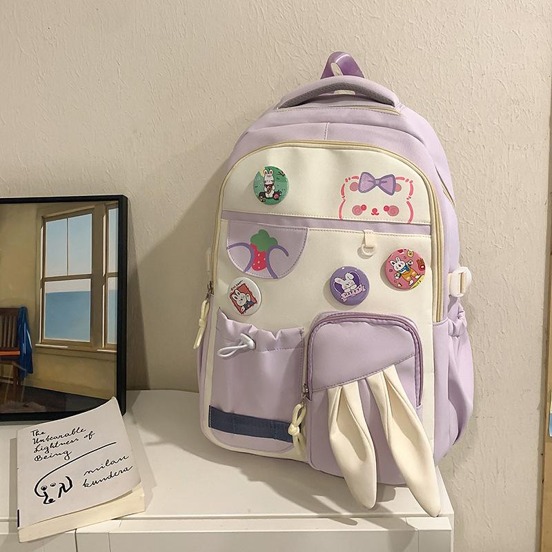 High Value College Style Fresh and Sweet Backpack Junior High School Students Lightweight Large Capacity Backpack