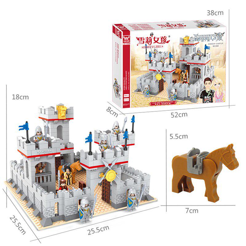 Knight Castle Building Blocks 686pcs Enlightenment Children Education Building Brick Toys