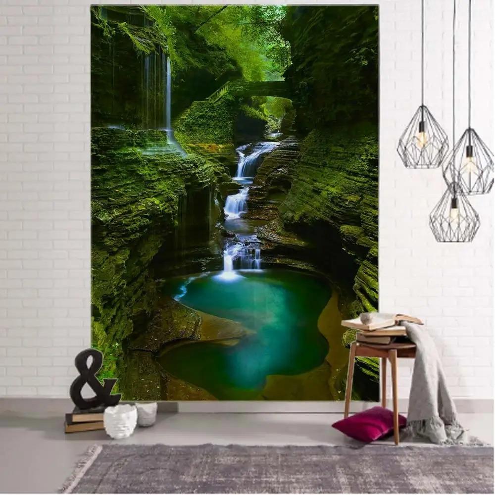 Fantasy Scenery Sunset Starry Sky Tapestry Office Living Room Tapestry Home Wall Decoration Tapestry