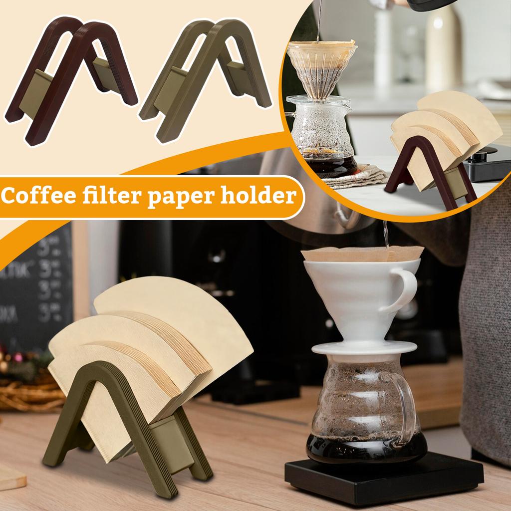 Coffee Filter Paper Holder & Stand - Countertop Organizer For Drip, Pour Over, And Automatic Coffee Makers, Keeps Filters And Dry