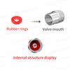 ASN1 4Pcs Car Wheel Tire Valve Stem Caps Tyre Air Cover Lightning Symbol GTI Emblem For Jetta Bora Golf 5 6 7 Polo MK3 MK5 MK6