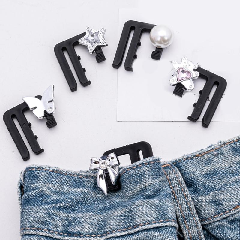 3er-Pack Taillenverstellclip für Damen Nähfrei Jeans Hosen Taillenverenger aus Metall Hosenbundverlängerer für lockere Hosen