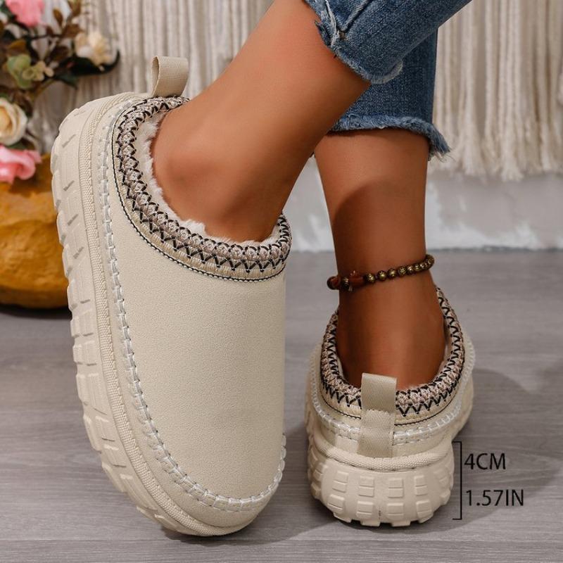 

Большие размеры тапочки на толстой подошве для женской осени и зимы новые бархатные утолщенные теплые тапочки из хлопка с одним педалем для женщин 41