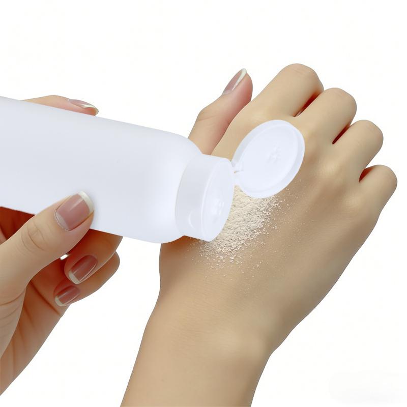 1 Pcs 30G 50G 100G White Talcum Powder Bottle Refillable Cosmetic Powder Dispenser Plastic Powder Container Empty Pots Bottles