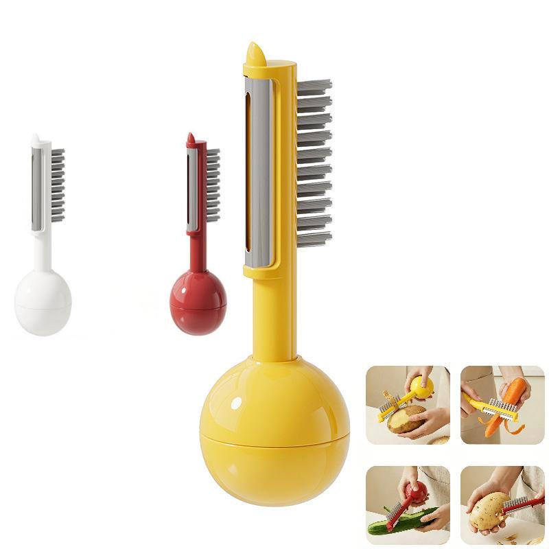 Multi Functional Vegetable Peeler 3 In 1 Julienne Fruit Peeler Tool For Quick Kitchen Salad Prep And Cooking