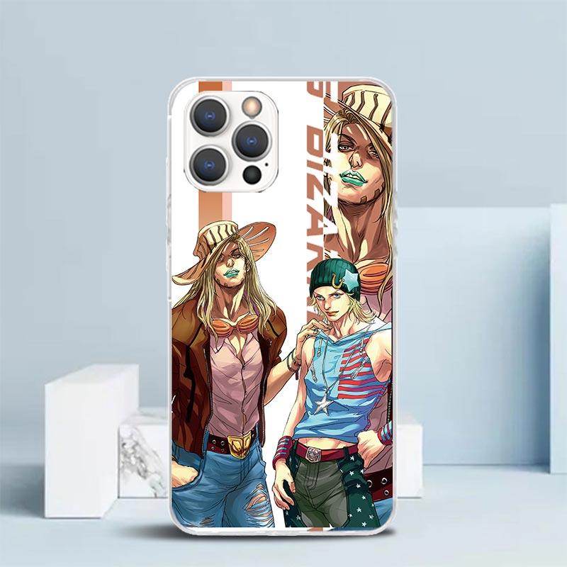 JoJo Bizarre Adventure Anime Phone Case For IPhone 16 17 Air 16E 15 14 Plus 13 Mini 12 11 Pro Max 7 8 + SE 2020 Soft TPU Back Co