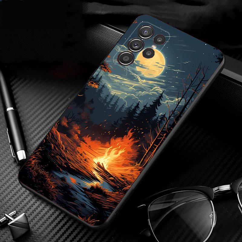 Sceneary Landscape Moon Phone Case For Samsung A52S A21S A33 A23 A13 A14 A32 A52 A53 A54 A51 A71 A15