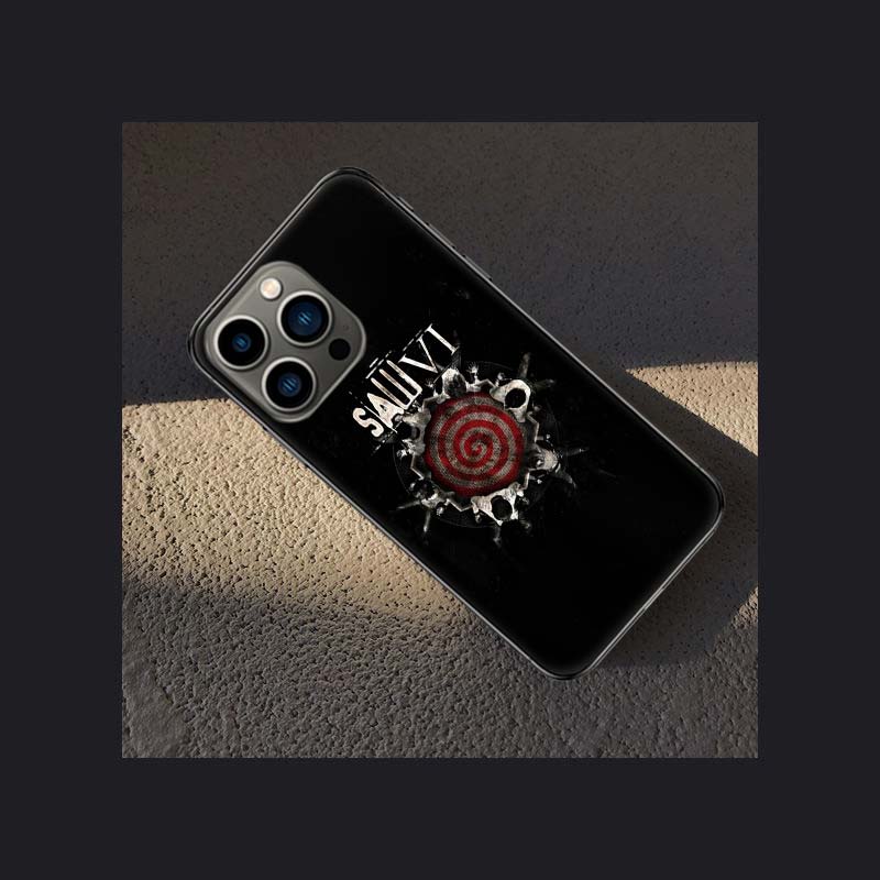 Saw Jigsaw Killer Hhorror Phone Case For Apple Iphone 16 15 Plus Soft 13 12 Mini Cover 11 14 Pro Max Capa X XS XR 8 7 Shell Coqu