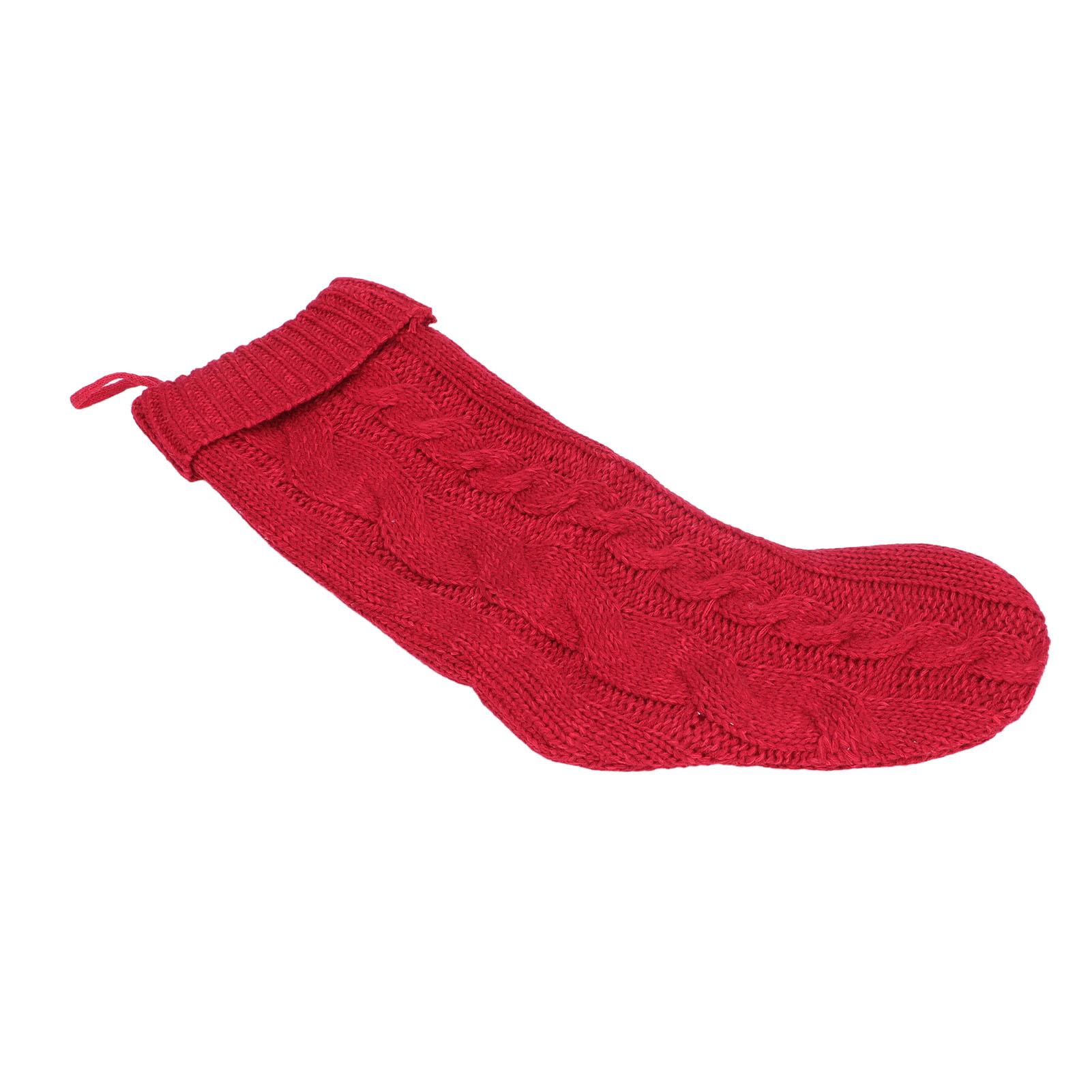 

Вязаный Рождественский Чулок Праздничный Декор Домашние Украшения Мягкая Вязка Косичками Большой Рождественский Чулок для