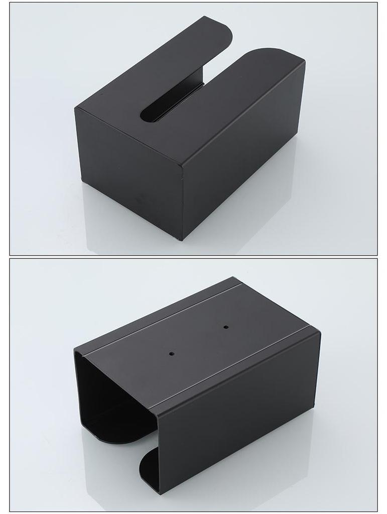 Universal Black Wall-Mounted Kitchen & Bathroom Paper Towel Dispenser Stand